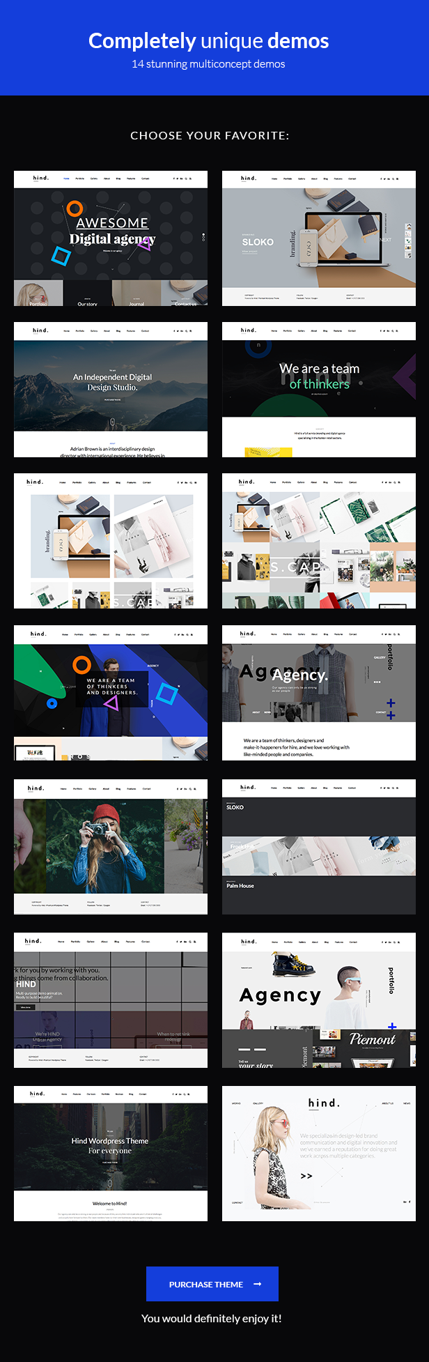 Hind – Multi-Concept Portfolio & Photography WordPress Theme