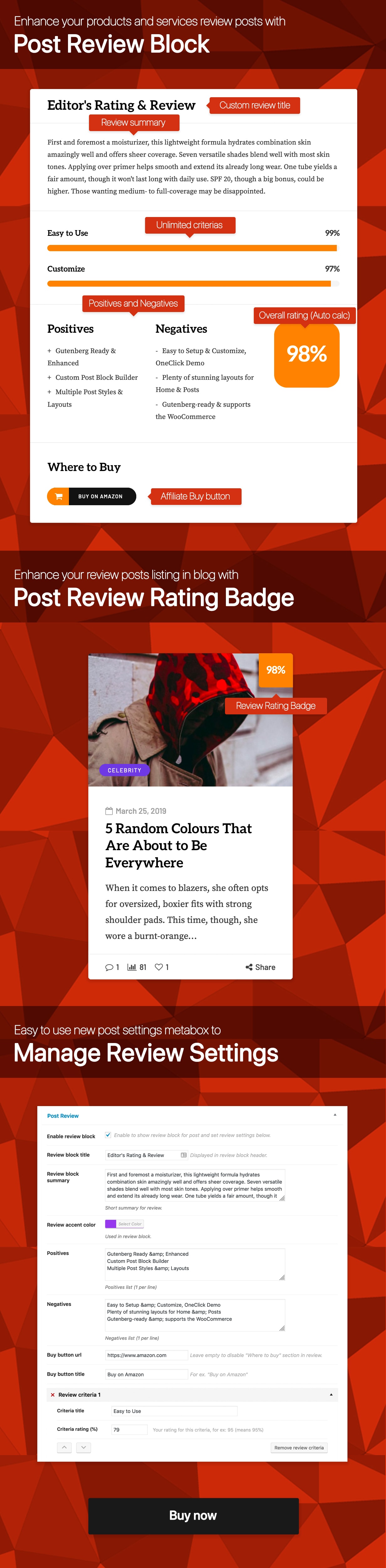 Ultimate Post Review plugin for WordPress